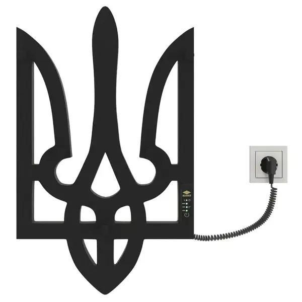 Сушарка для рушників KOSSER Тризуб 600х360 EL тайм. чорний (РТ01EL)
