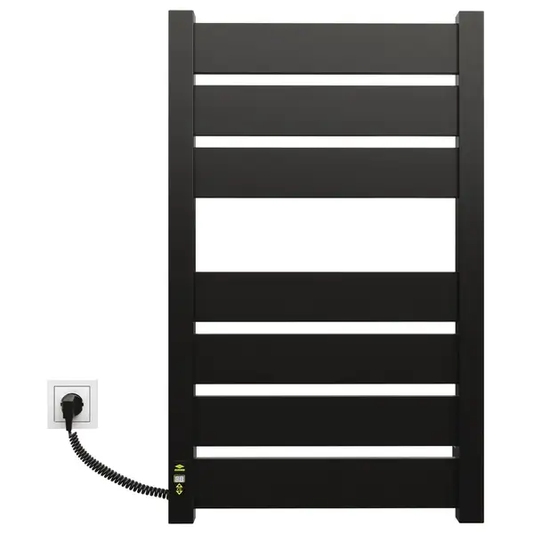 Рушникосушарка KOSSER Волз 800х500 EL тайм. чорний (ДВЛ01EL)