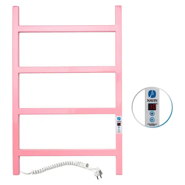 Navin Рушникосушарка Nordic 500х800 Pink Digital, ліва, рожева (з таймером) 10-941152-5080