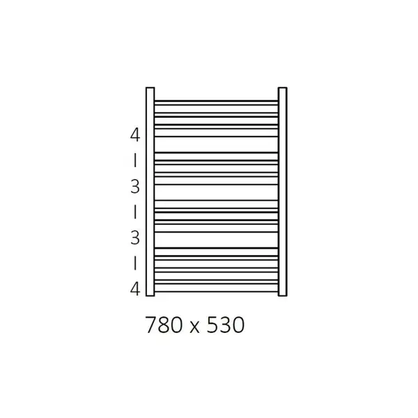 Рушникосушка 780х530 Marlin WGMAR078053KS95SX Terma