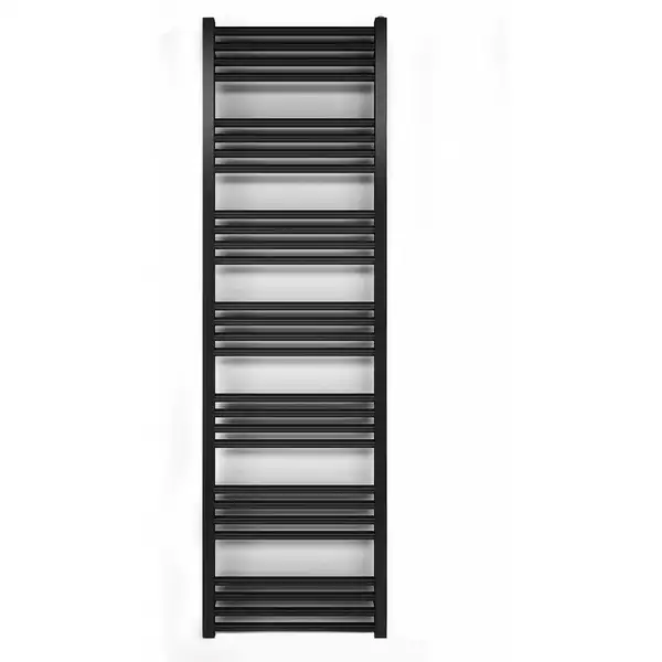 Полотенцесушитель электрический Terma Fiona 48 x 138h см с тэном Moa, чёрный матовый (WLFIN138048/9005/MOA) фото 1 Aquada.com.ua