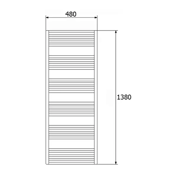 Полотенцесушитель электрический Terma Fiona 48 x 138h см с тэном Moa, белый матовый (WLFIN138048/9016/MOA) фото 3 Aquada.com.ua