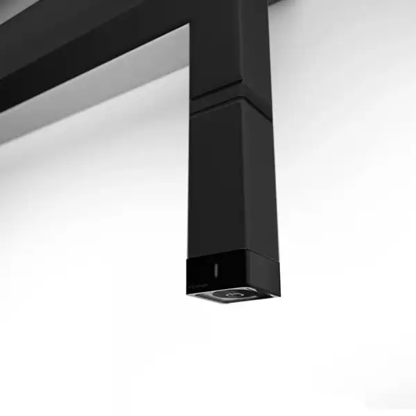 Полотенцесушитель электрический Terma Quadrus Slim 45 х 118,5h см с внешним тэном One, чёрный матовый (WLQUS118045/9005/ONE) фото 2 Aquada.com.ua