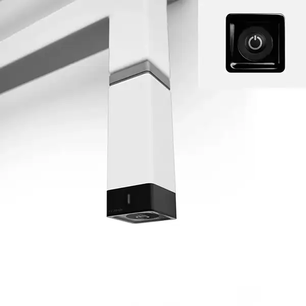 Полотенцесушитель электрический Terma ZigZag в комплекте с тэн One 50 x 131h см, белый матовый (WLZIG131050/9016/ONE) фото 2 Aquada.com.ua