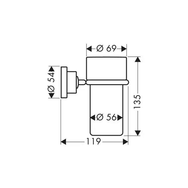 Стакан для зубних щіток, Axor Citterio Stainless Steel Optic (41734800)