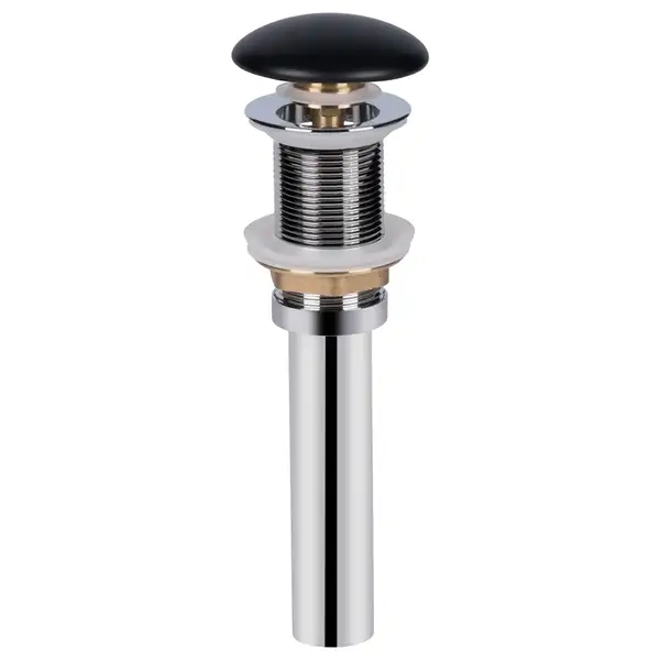 Донный клапан для раковины Qtap PU03 70х70х227.5 Matt black (QT066PU03MB)