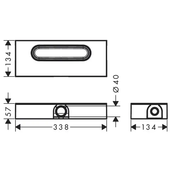 Hansgrohe uBox universal Скрытая часть для каналов (01000180)