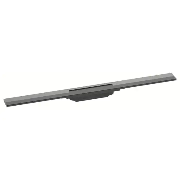 Трап для душа 80 см Hansgrohe RainDrain Flex, матовый чёрный хром (56044340) фото 1 Aquada.com.ua