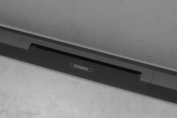 Внешняя часть трапа для душа, укорачиваемого 120 см Hansgrohe RainDrain Flex (чёрный матовый) 56054670