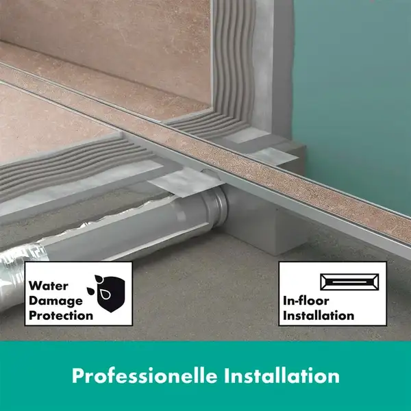 Трап для душа под плитку Hansgrohe RainDrain Compact Flat 80 см 56167000