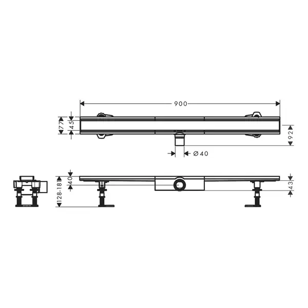 Hansgrohe RainDrain Compact Трап для душа, нерж. сталь (56168800)