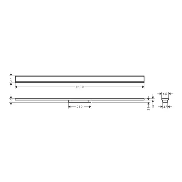 Hansgrohe RainDrain Original Трап для душа 120 см, матовый (56201800)