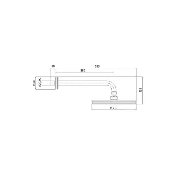 Верхній душ BOSSINI Liberty-GOM d200 мм, хром (H27740H00030009)