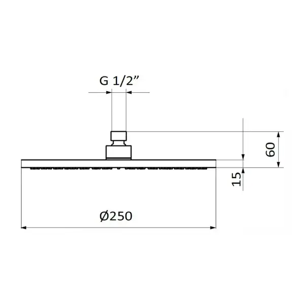 Душова лійка GRB Hydro White D = 250 мм, білий матовий (05020021)