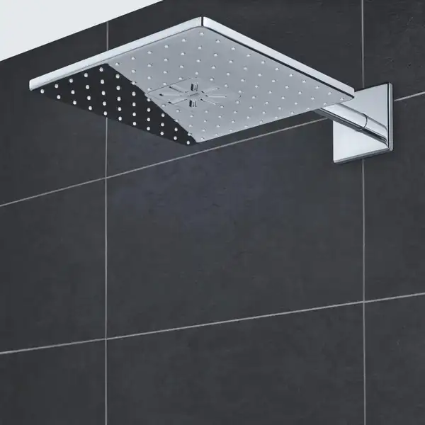 Верхній душ Grohe Rainshower 310 SmartActive Cube з душовим кронштейном, 2 режими, хром (26479000)