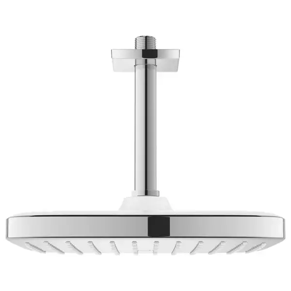 Верхний душ с потолочным душевым кронштейном Grohe Tempesta 250 х 250 мм Cube (цвет - хром) (26688000) фото 2 Aquada.com.ua