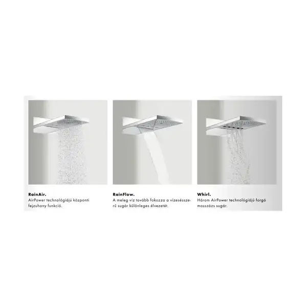 Верхний душ с подсветкой Hansgrohe Raindance 548х280 мм (белый/хром) 28410400