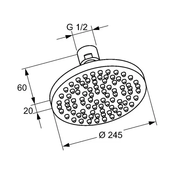 Верхній душ A-QA ECO, 250мм  6652105-00, KLUDI (6652105-00)