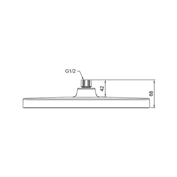 Лійка для душу стельова Koer KP-0402-07-OH 310x200мм (KR4990)