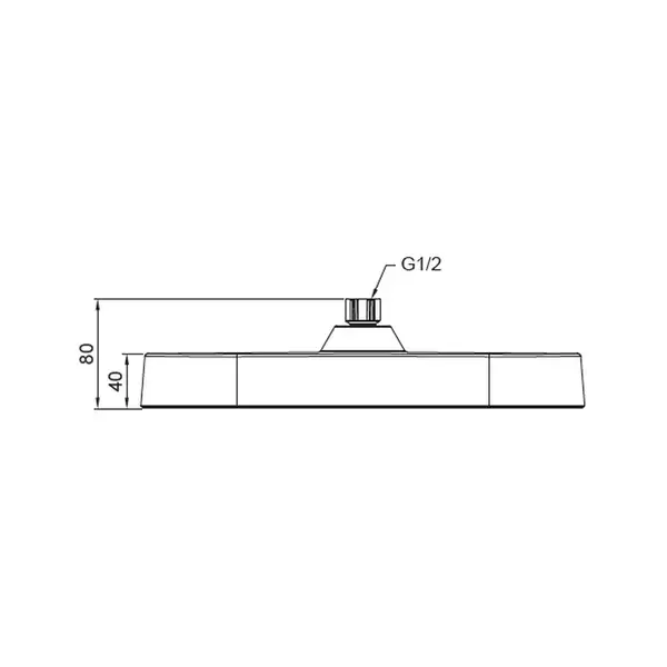 Лійка для душу стельова Koer KP-0404-05-OH 325x200мм (KR5002)
