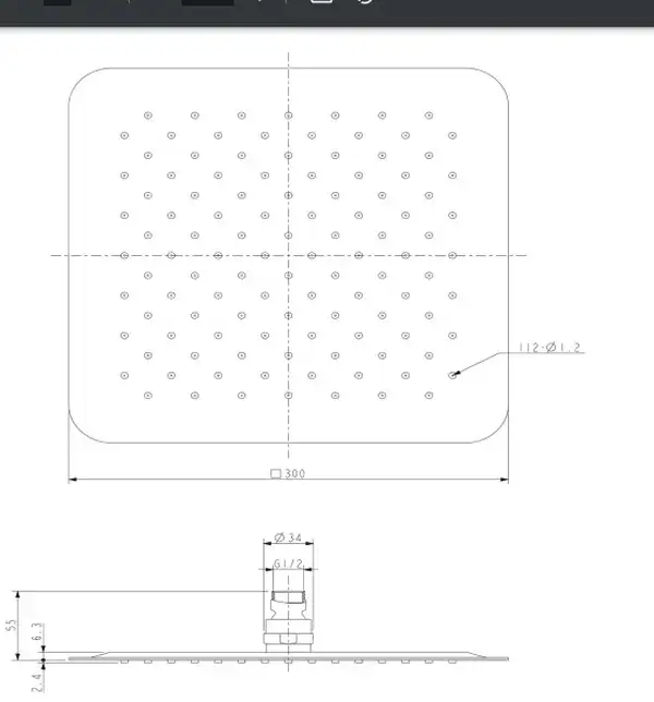 верхній душ Omnires Ultra Slimline chrome 30x30 cm (WGU230CR)