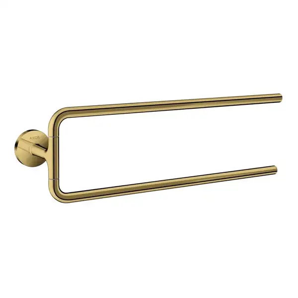 Тримач для рушників Axor Universal Circular 49 см поворотний подвійний, Polished Gold Optic (42822990)