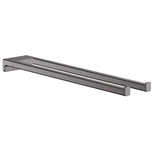 Полотенцедержатель Hansgrohe AddStoris 44,5 см подвійний, Brushed Black Chrome (41770340)