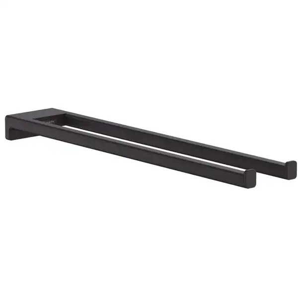 Полотенцедержатель Hansgrohe AddStoris 44,5 см, подвійний, Matt Black (41770670)