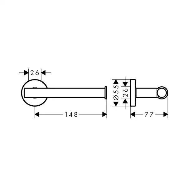 Тримач туалетного паперу, Hansgrohe Logis Universal, хром (41726000)