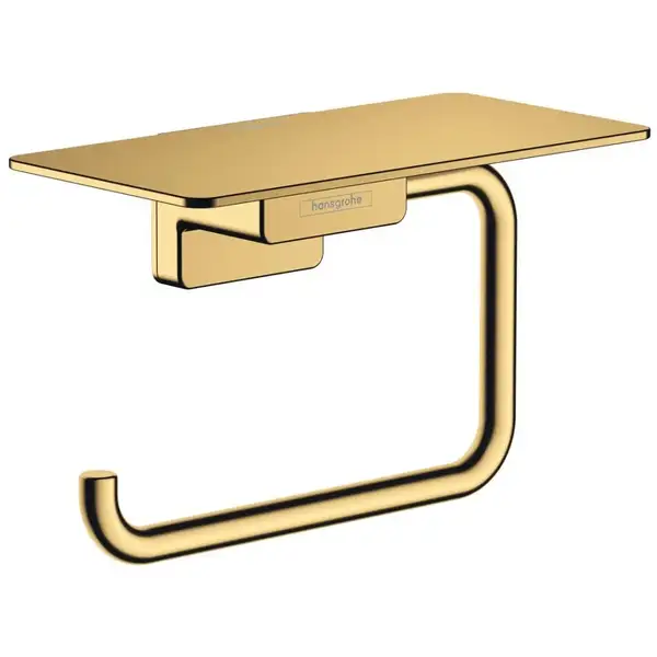 Тримач туалетного паперу Hansgrohe AddStoris з поличкою, Polished Gold Optic (41772990)
