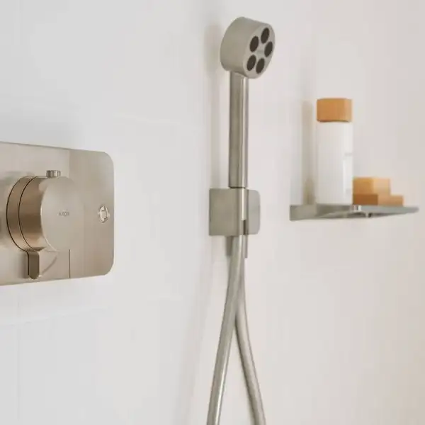 Шлангове з'єднання Axor Fixfit Porter One з тримачем, Brushed bronze (45723140)