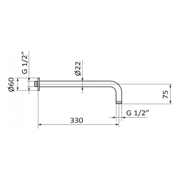 Душовий кронштейн GRB Hydro (05025001)