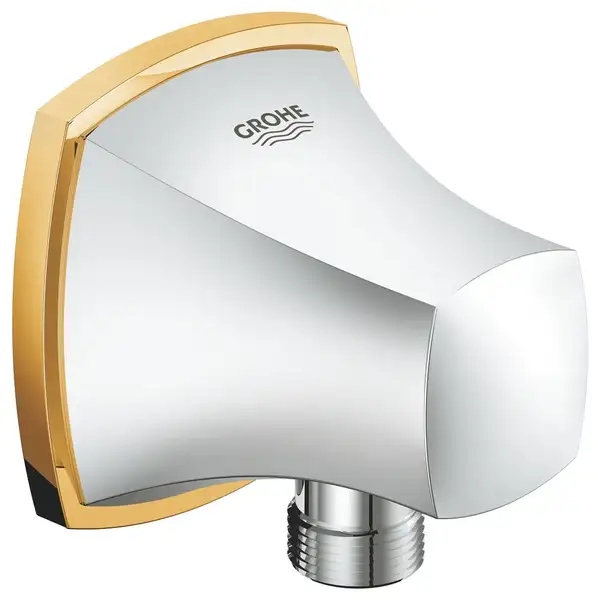 Шланговое подсоединение Grohe Grandera (цвет - хром/золото) (27970IG0) фото 1 Aquada.com.ua