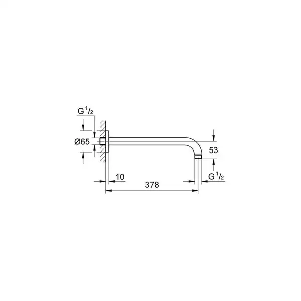 Душовий кронштейн Grohe RSH 380 мм (28361000)