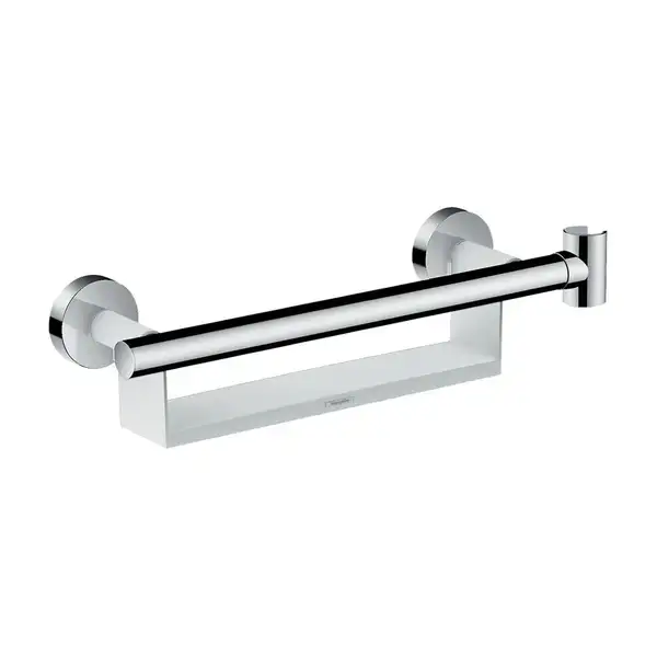 Поручень з поличкою та тримачем для душу Hansgrohe Comfort, білий/хром (26328400)