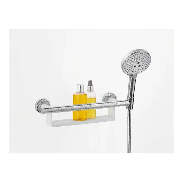 Поручень з поличкою та тримачем для душу Hansgrohe Comfort, білий/хром (26328400)