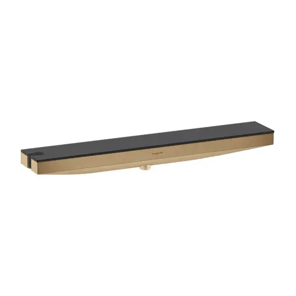 Настенный держатель Porter 500 с полкой левый Hansgrohe Porter E (цвет - шлифованная бронза) 26843140