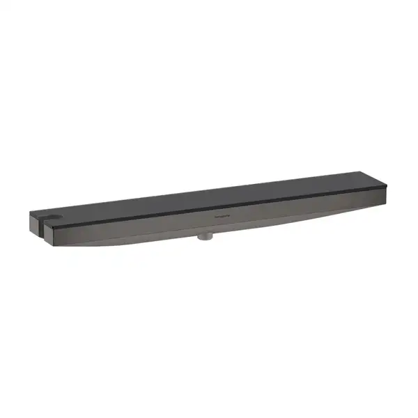 Настенный держатель Porter 500 с полкой левый Hansgrohe Porter E (цвет - шлифованный чёрный хром) 26843340