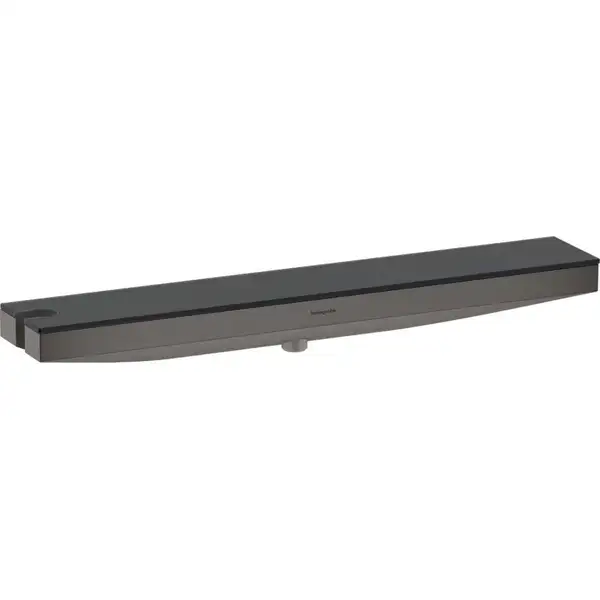 Настенный держатель Porter 500 с полкой левый Hansgrohe Porter E (цвет - шлифованный чёрный хром) 26843340