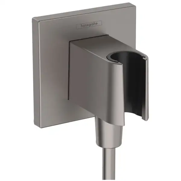 Шлангове підключення Hansgrohe FixFit Porter E із тримачем, Brushed Black Chrome (26889340)