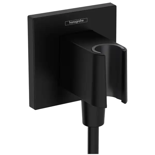 Шлангове приєднання Hansgrohe FixFit Porter E з тримачем, Matt Black (26889670)