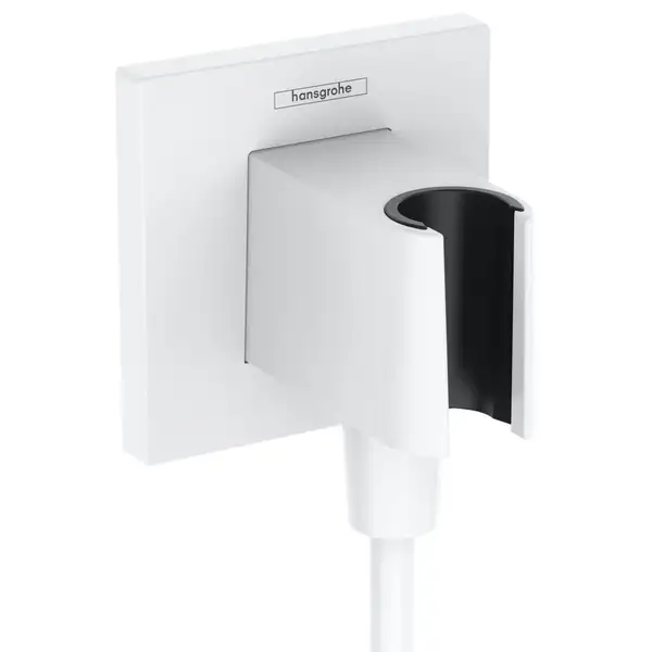 Шлангове приєднання Hansgrohe FixFit Porter E з тримачем, Matt White (26889700)