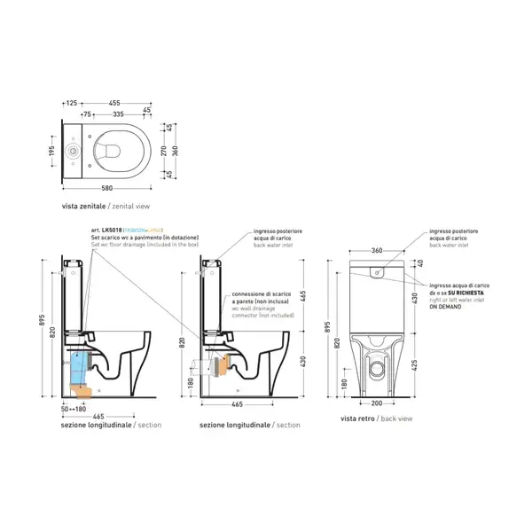 Унітаз-компакт Flaminia APP 58x36 h43 см з системою Goclean, Cenere matt (AP116G) (AP116GCEN)