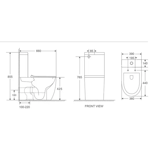 MIXXUS PREMIUM ELLIPSE Унитаз-компакт, белый (MP6592)