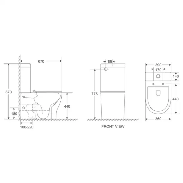 MIXXUS PREMIUM WAVE-0403-R Унітаз-компакт, білий (MP6606)