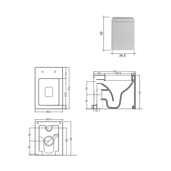 Nic-Design Унітаз підлоговий Nic Design Cool, антрацит матовий (003229013)