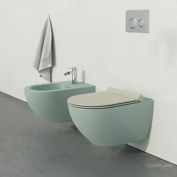 Унитаз подвесной NewFlush (безободковый) Catalano Sfera, зёленый матовый (1VSF54RCS+5SCSTPVS) фото 2 Aquada.com.ua