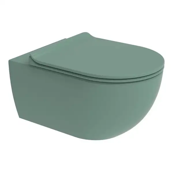 Унітаз підвісний з кришкою Flaminia APP 54x36xh27 cм із системою Gosilent, MENTA (AP118SMENTA/APCW10MENTA) (AP118SMENTA_APCW10MENTA)