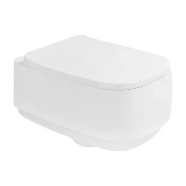 Унитаз подвесной Goclean® (безободковый) Flaminia Flag с сиденьем Soft Close, цвет - белый глянцевый FG118G+FGCW03 Bianco