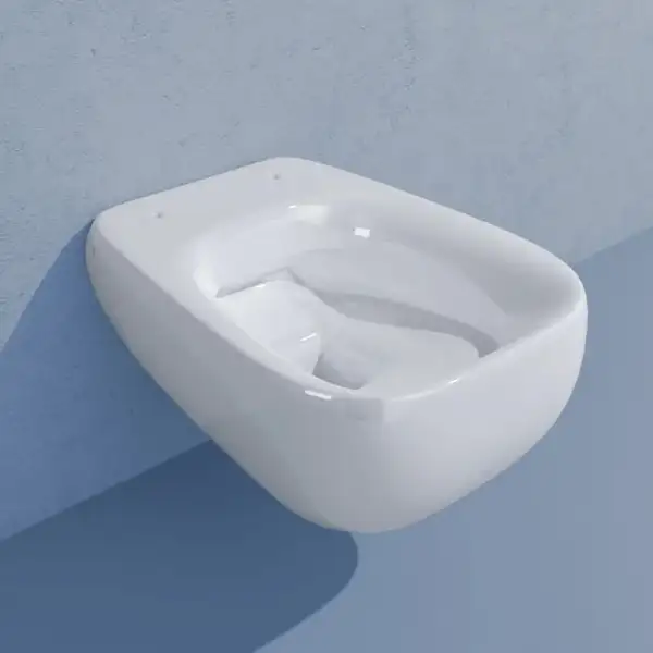 Унитаз подвесной Goclean® (безободковый) Flaminia Fluo с сиденьем Soft Close, цвет - Latte opaco (матовый) FU118G+FUCW05 Latte